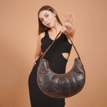 Load image into Gallery viewer, Selene Hobo Leather Shoulder Bag — Classic Structured Handbag for Everyday Use