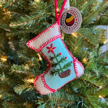 Load image into Gallery viewer, PUNL Stocking Embroidered Wool Ornament