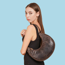 Load image into Gallery viewer, Selene Hobo Leather Shoulder Bag — Classic Structured Handbag for Everyday Use