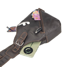 Load image into Gallery viewer, Sydney Unisex Leather Crossbody Bag – Brown