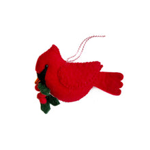 Load image into Gallery viewer, PUNL Cardinal Felt Wool Christmas Ornament