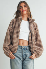 Load image into Gallery viewer, Mocha Collared Puffer Jacket