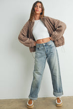 Load image into Gallery viewer, Mocha Collared Puffer Jacket