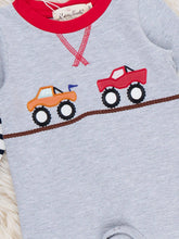 Load image into Gallery viewer, Fast Cars Embroidered Stripe Romper