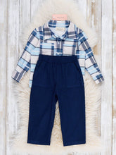 Load image into Gallery viewer, Plaid Prep Button Outfit