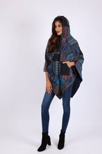 Load image into Gallery viewer, Monsoon Blue Patchwork Poncho One Size