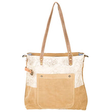 Load image into Gallery viewer, Cinnamon Floral Tote With Front Pocket