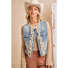 Load image into Gallery viewer, Denim Ruffle Layering Vest