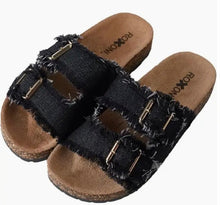 Load image into Gallery viewer, Black Double Buckle Adjustable Strap