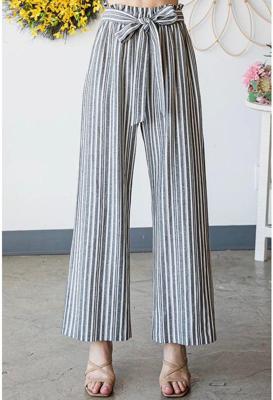 Wide Leg Paperboy Stripe Culotte Pant