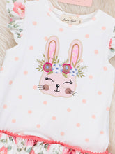 Load image into Gallery viewer, Punch Floral Bunny Ruffle Outfit