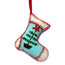 Load image into Gallery viewer, PUNL Stocking Embroidered Wool Ornament