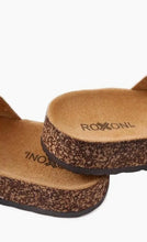 Load image into Gallery viewer, Blue Cork Sole Double Buckle Sandal