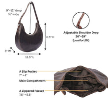 Load image into Gallery viewer, Selene Hobo Leather Shoulder Bag — Classic Structured Handbag for Everyday Use
