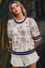 Load image into Gallery viewer, Printed Lace Short-sleeve Top
