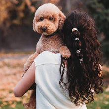 Load image into Gallery viewer, "Paws" Natural Hues with Silver &amp; Paw Accents Hair Tie Bracelet

