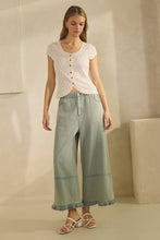 Load image into Gallery viewer, Wide-leg Chambray Denim Pants
