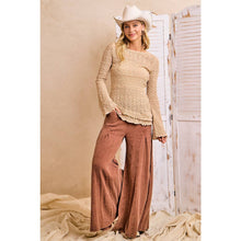 Load image into Gallery viewer, Textured Lace Diagonal Hemline Bell Sleeve
