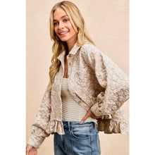 Load image into Gallery viewer, Textured Floral Ruffled Hem
