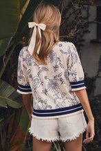 Load image into Gallery viewer, Printed Lace Short-sleeve Top
