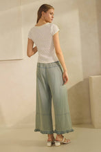 Load image into Gallery viewer, Wide-leg Chambray Denim Pants
