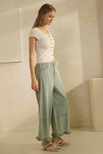 Load image into Gallery viewer, Wide-leg Chambray Denim Pants
