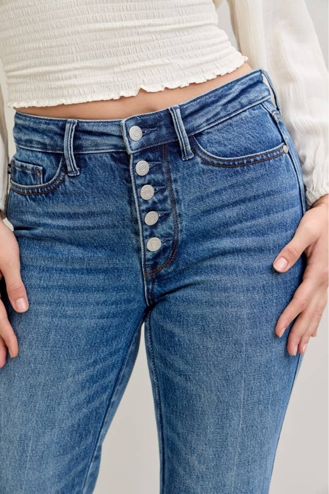 Judy Blue MR Slim/Straight Button-Fly