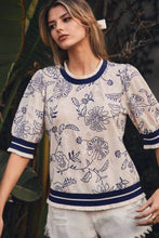 Load image into Gallery viewer, Printed Lace Short-sleeve Top

