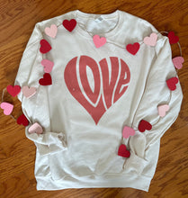 Load image into Gallery viewer, LOVE Heart Unisex Sweatshirt/Hoodie/T Shirt
