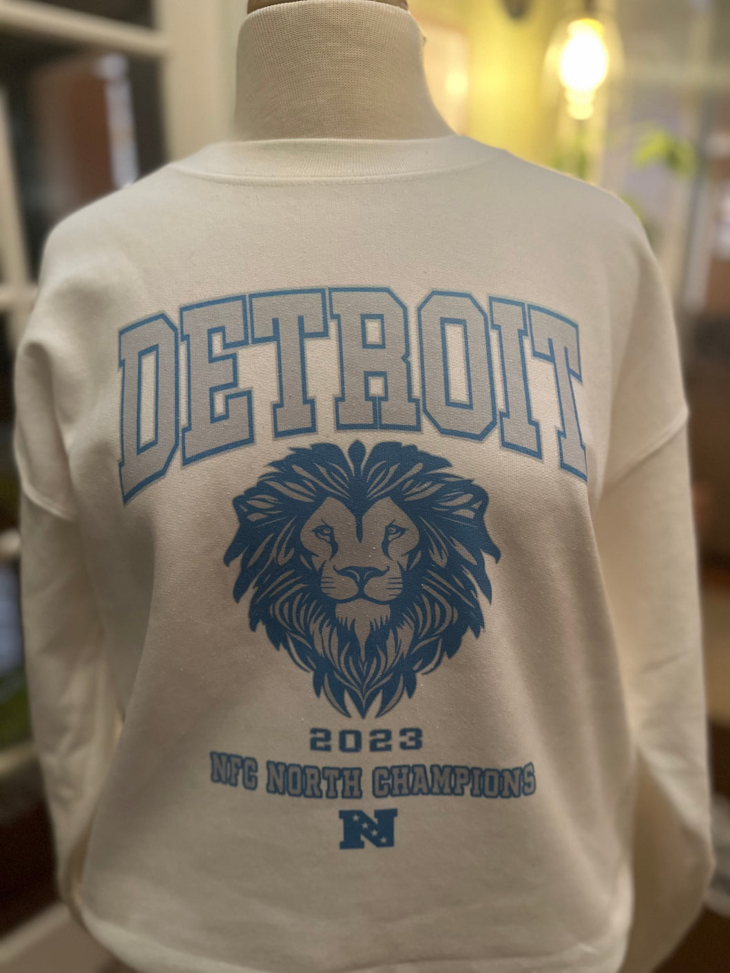 Detroit Lions NFC North Champions Adult Unisex Detroit Lions Distressed Sweatshirt/Hoodie/T Shirt