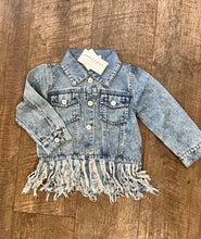 Load image into Gallery viewer, Fringe Jean Jacket
