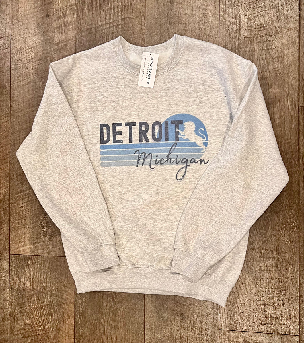 Detroit Lions Retro Design Sweatshirt/Hoodie/T-Shirt  UNISEX