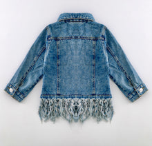 Load image into Gallery viewer, Fringe Jean Jacket
