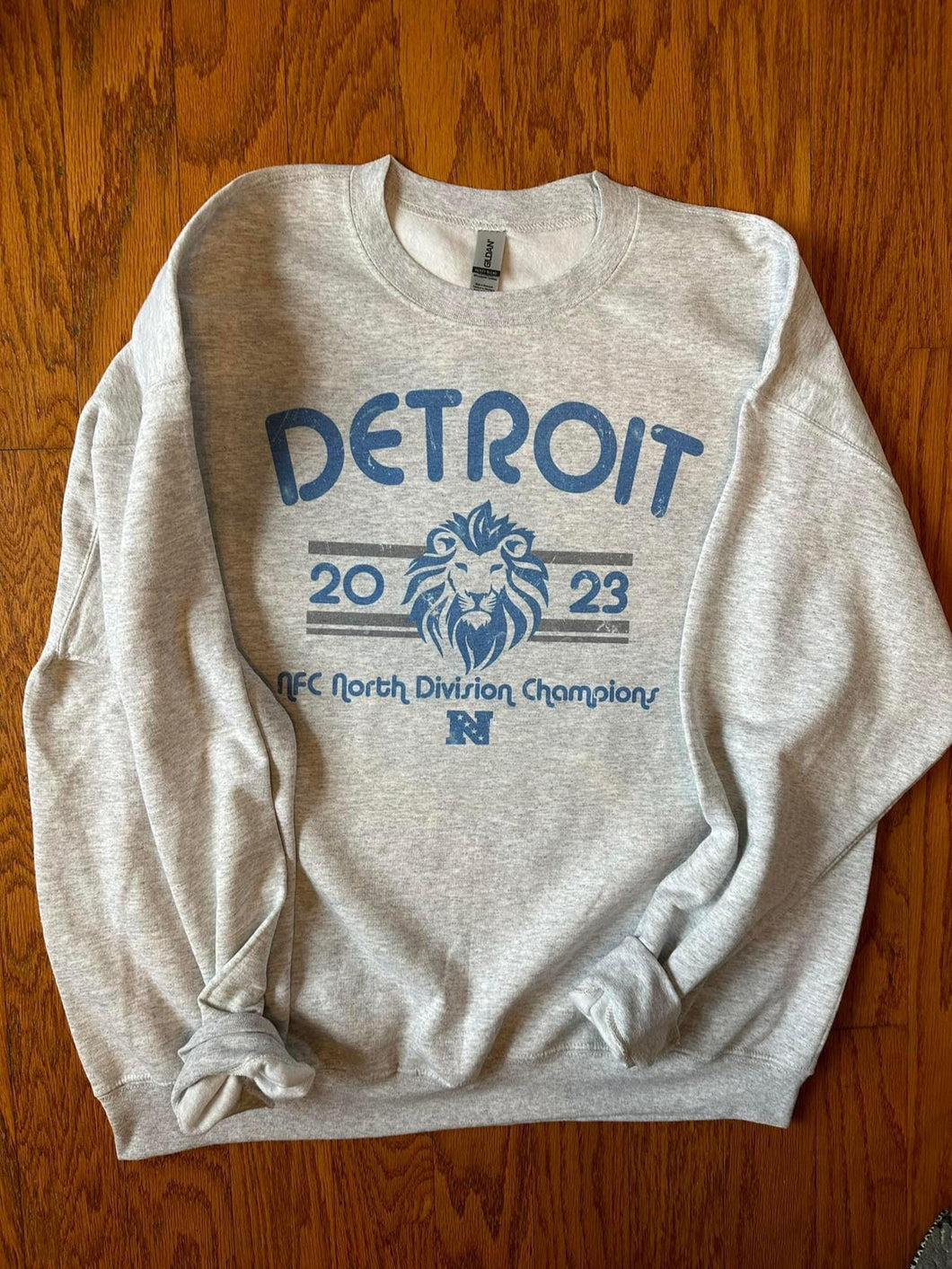 Detroit Lions Champion Distressed Adult Unisex Detroit Lions Distressed Sweatshirt/Hoodie/T Shirt