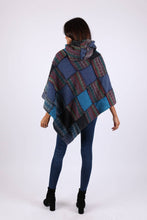 Load image into Gallery viewer, Monsoon Blue Patchwork Poncho One Size
