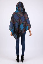 Load image into Gallery viewer, Monsoon Blue Patchwork Poncho One Size
