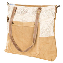 Load image into Gallery viewer, Cinnamon Floral Tote With Front Pocket
