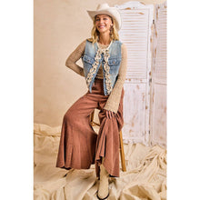 Load image into Gallery viewer, Denim Ruffle Layering Vest
