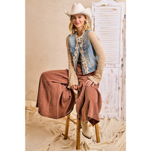 Load image into Gallery viewer, Denim Ruffle Layering Vest
