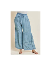 Load image into Gallery viewer, Tiered Wed Leg Denim Pant

