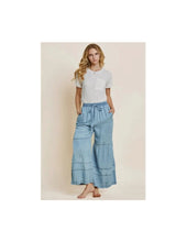 Load image into Gallery viewer, Tiered Wed Leg Denim Pant
